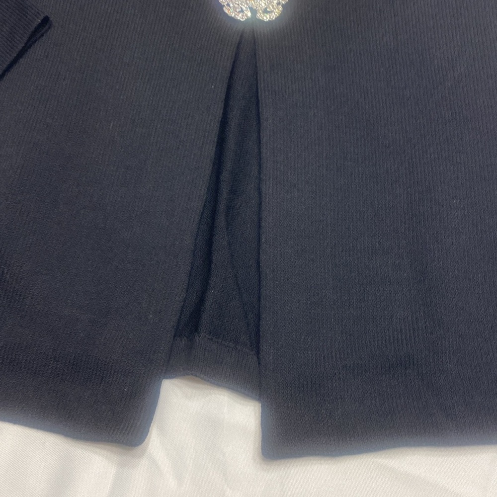 ST. JOHN EVENING blazer JACKET black 10 button off collar NWOT classic knot - Picture 5 of 13